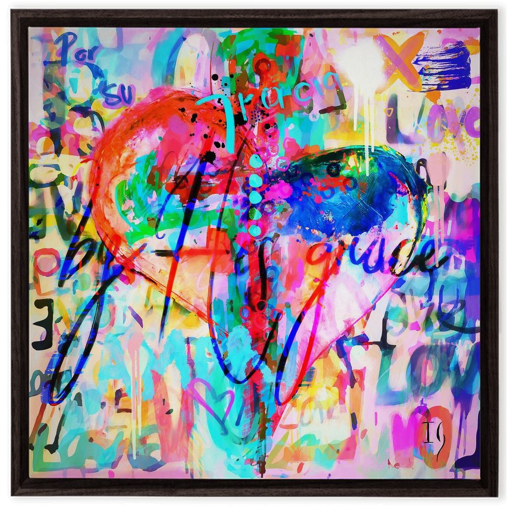 By His Grace artwork detail - heart painting canvas print wall art