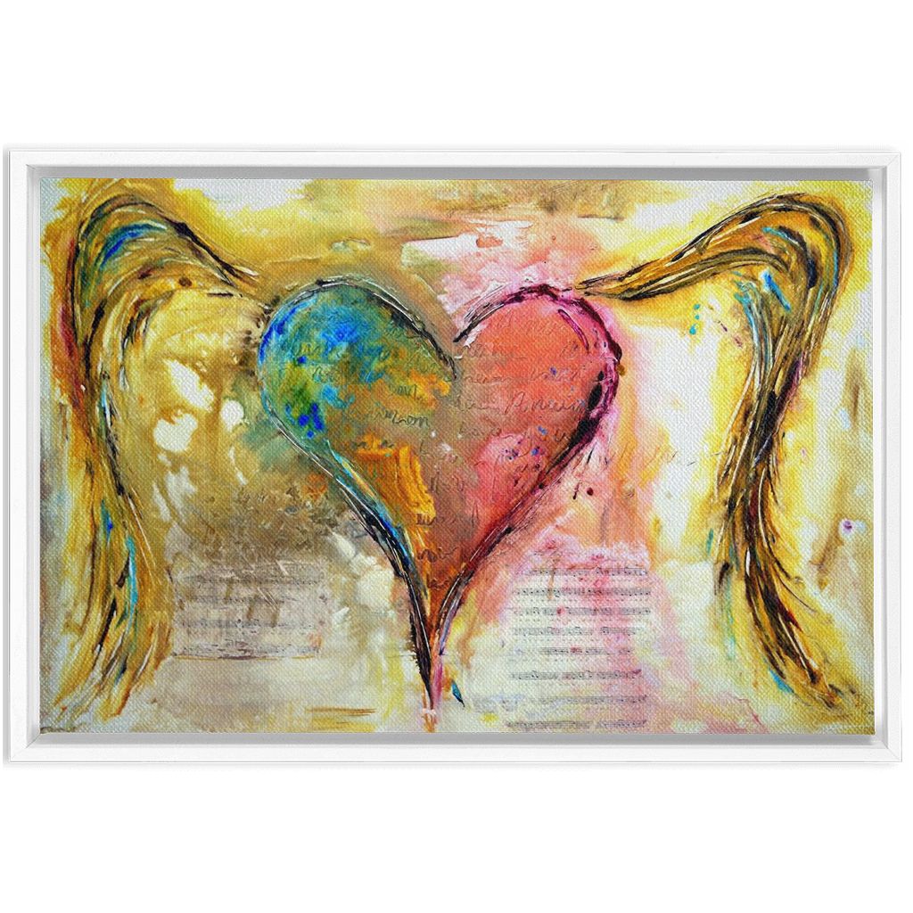Love of Christ artwork detail - heart painting canvas print wall art