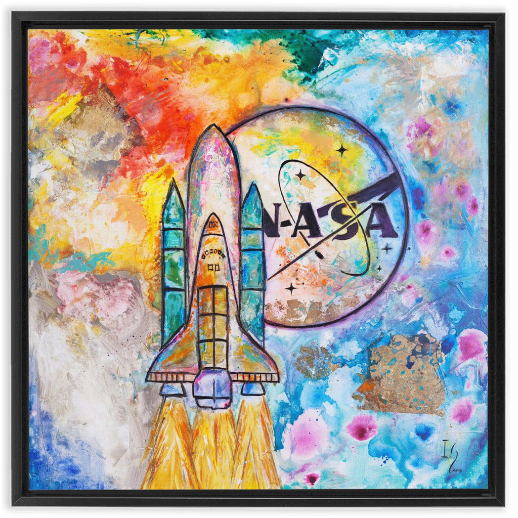 NASA Apollo 13 artwork detail - commission art canvas print wall art