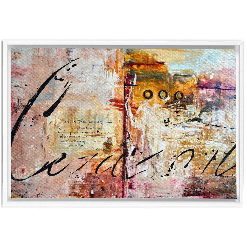 God´s Heart artwork detail - bible verse wall art canvas print wall art