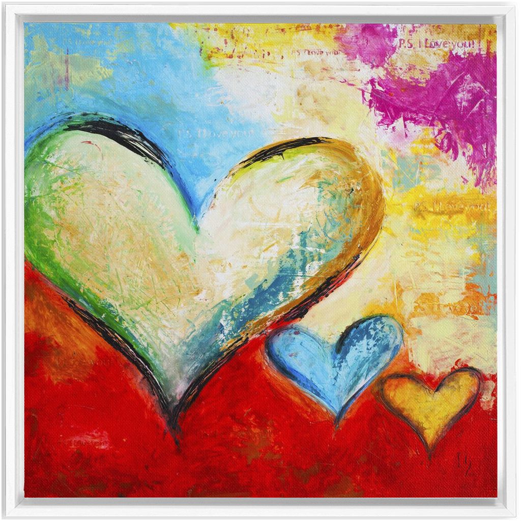 With love artwork detail - interactive canvas print that comes alive with mobile app wall art