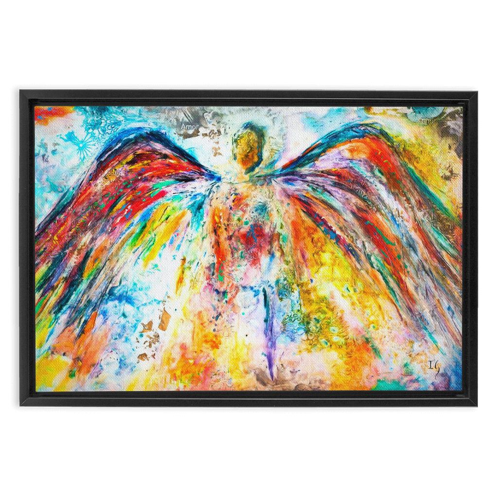 Angel artwork detail - angel painting canvas print wall art