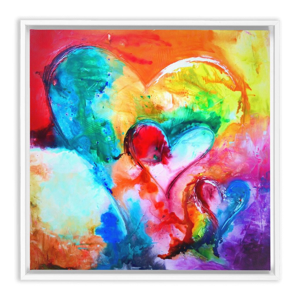 Better Together artwork detail - heart painting canvas print wall art