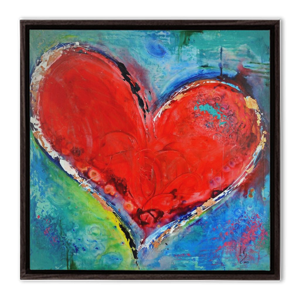 Divine Love - heart painting canvas print by Ivan Guaderrama