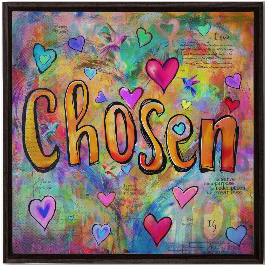 Chosen artwork detail - interactive canvas print that comes alive with mobile app wall art