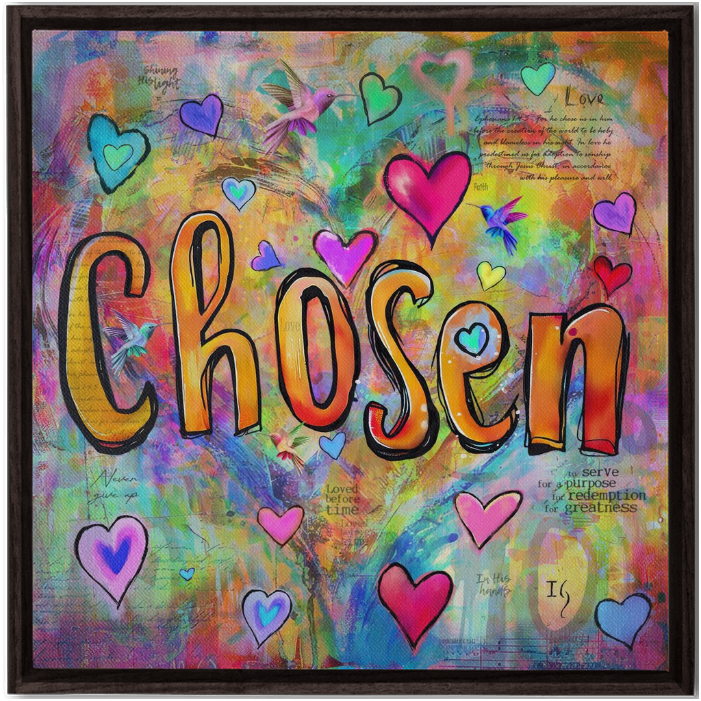 Chosen artwork detail - interactive canvas print that comes alive with mobile app wall art