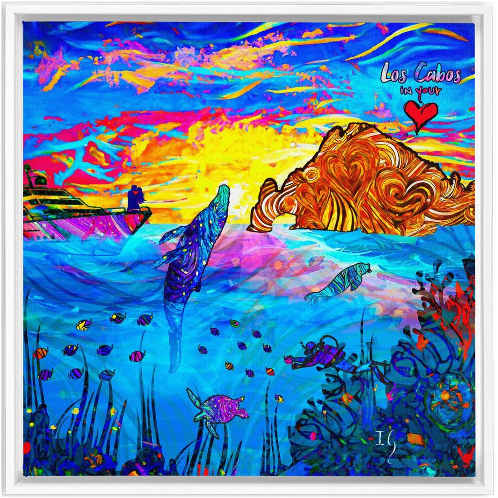 Los Cabos In Your Heart artwork detail - interactive canvas print that comes alive with mobile app wall art