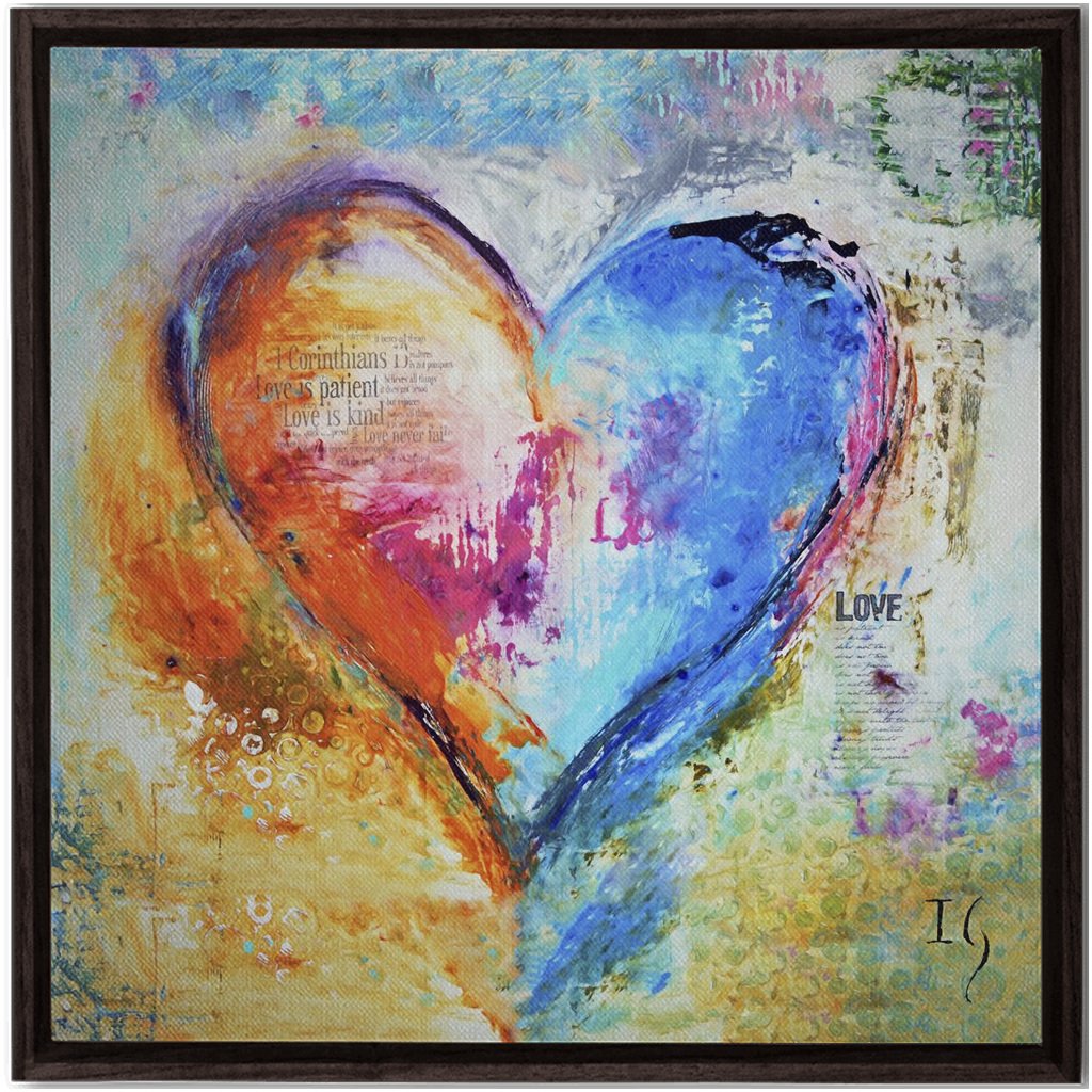 Love Is Patient artwork detail - interactive canvas print that comes alive with mobile app wall art