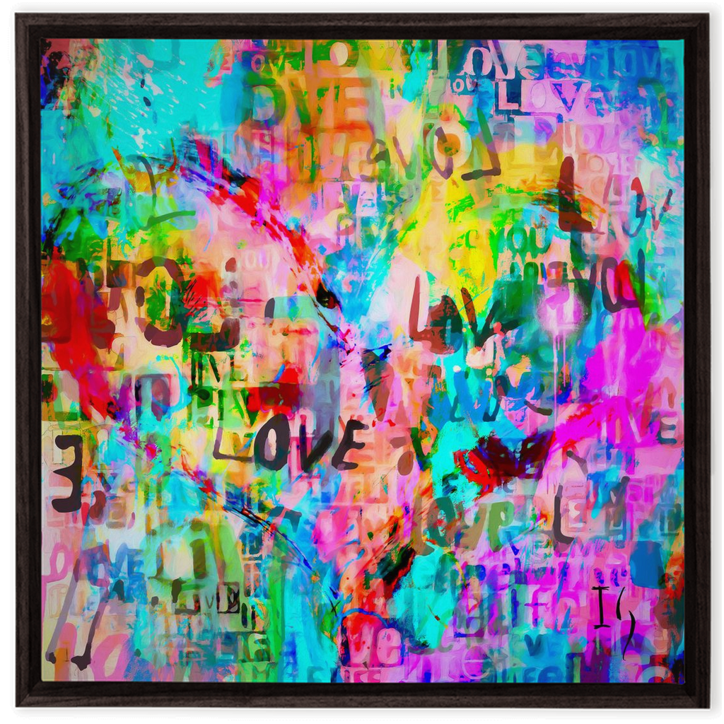 Endless Love artwork detail - heart painting canvas print wall art