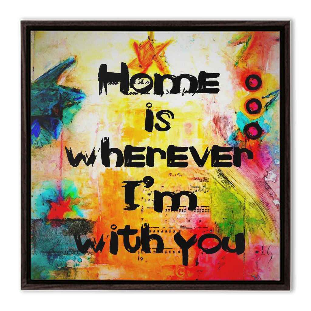 Home Sweet Home - bible verse wall art canvas print by Ivan Guaderrama