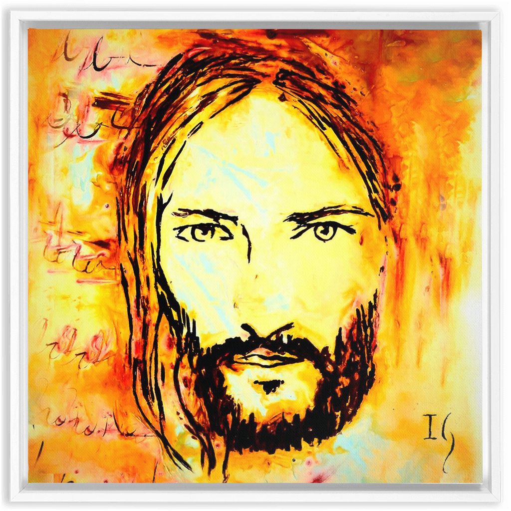 Jesus artwork detail - christian wall art canvas print wall art