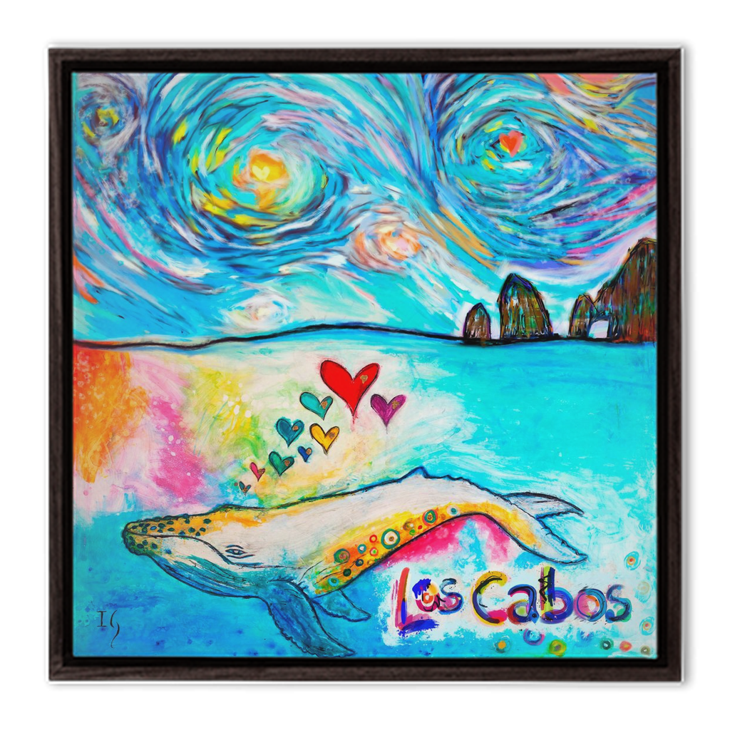 Los Cabos Whale - interactive canvas print that comes alive with mobile app by Ivan Guaderrama