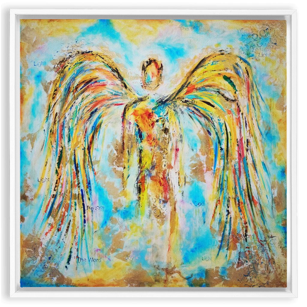 Angel Gabriel artwork detail - angel painting canvas print wall art