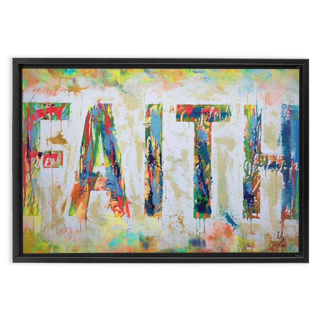 Faith artwork detail - bible verse wall art canvas print wall art