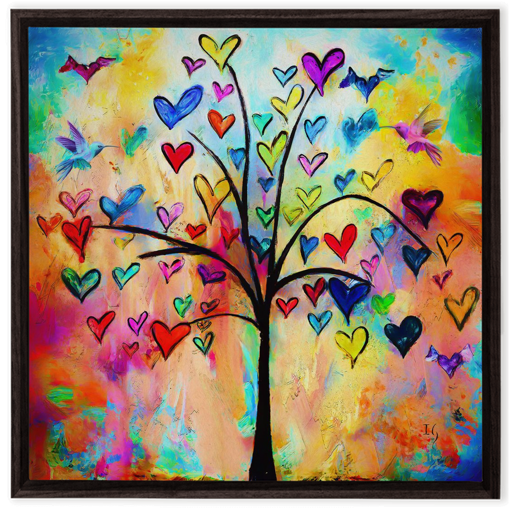 Tree of Life artwork detail - interactive canvas print that comes alive with mobile app wall art