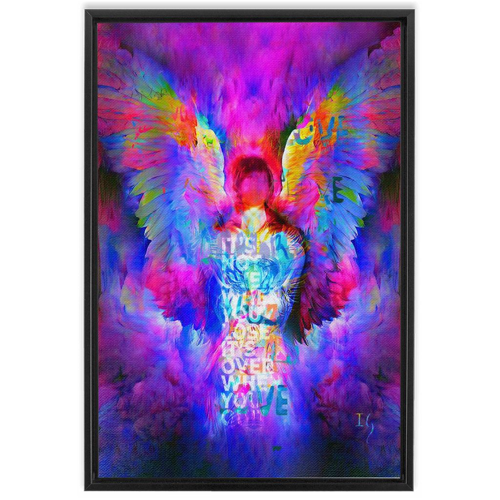 Decoding Soul artwork detail - angel painting canvas print wall art