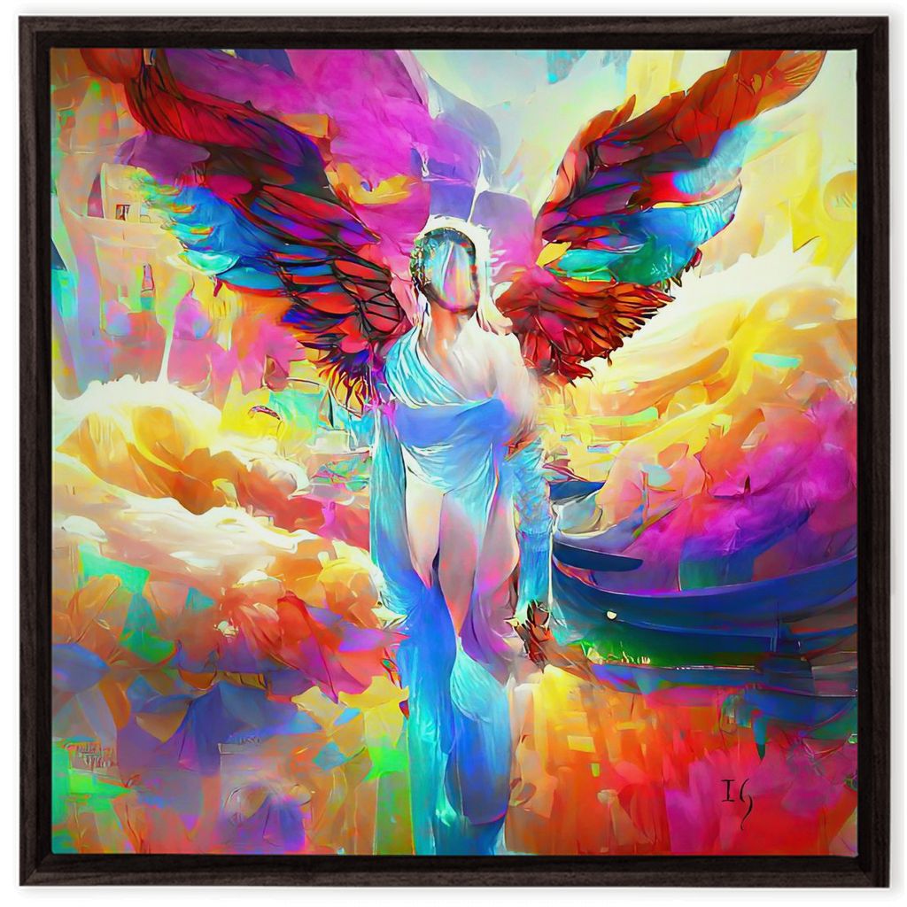 Angel of Truth artwork detail - angel painting canvas print wall art