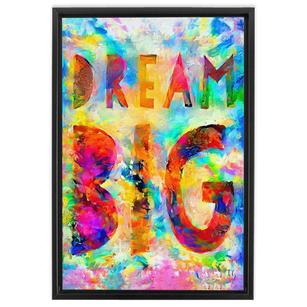 Dream Big artwork detail - bible verse wall art canvas print wall art