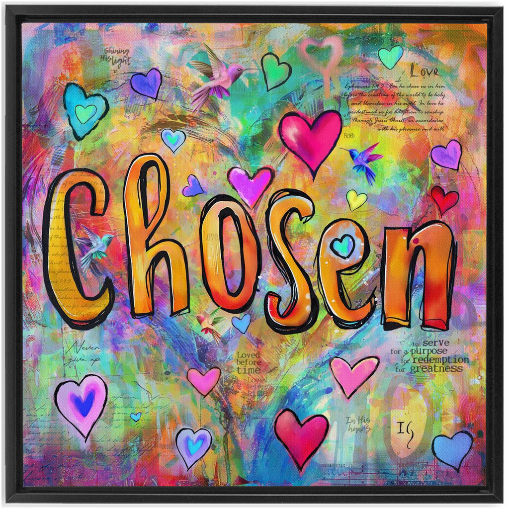 Chosen artwork detail - interactive canvas print that comes alive with mobile app wall art