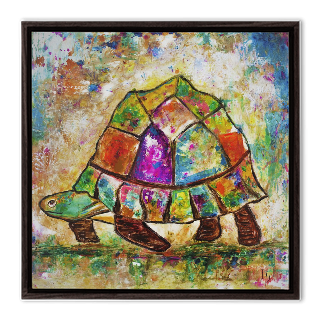 Sea Turtle Painting - interactive canvas print that comes alive with mobile app by Ivan Guaderrama