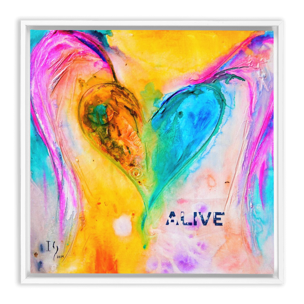 Alive artwork detail - heart painting canvas print wall art