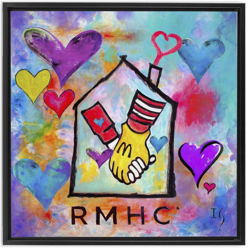 Ronald McDonald - House Charities artwork detail - interactive canvas print that comes alive with mobile app wall art