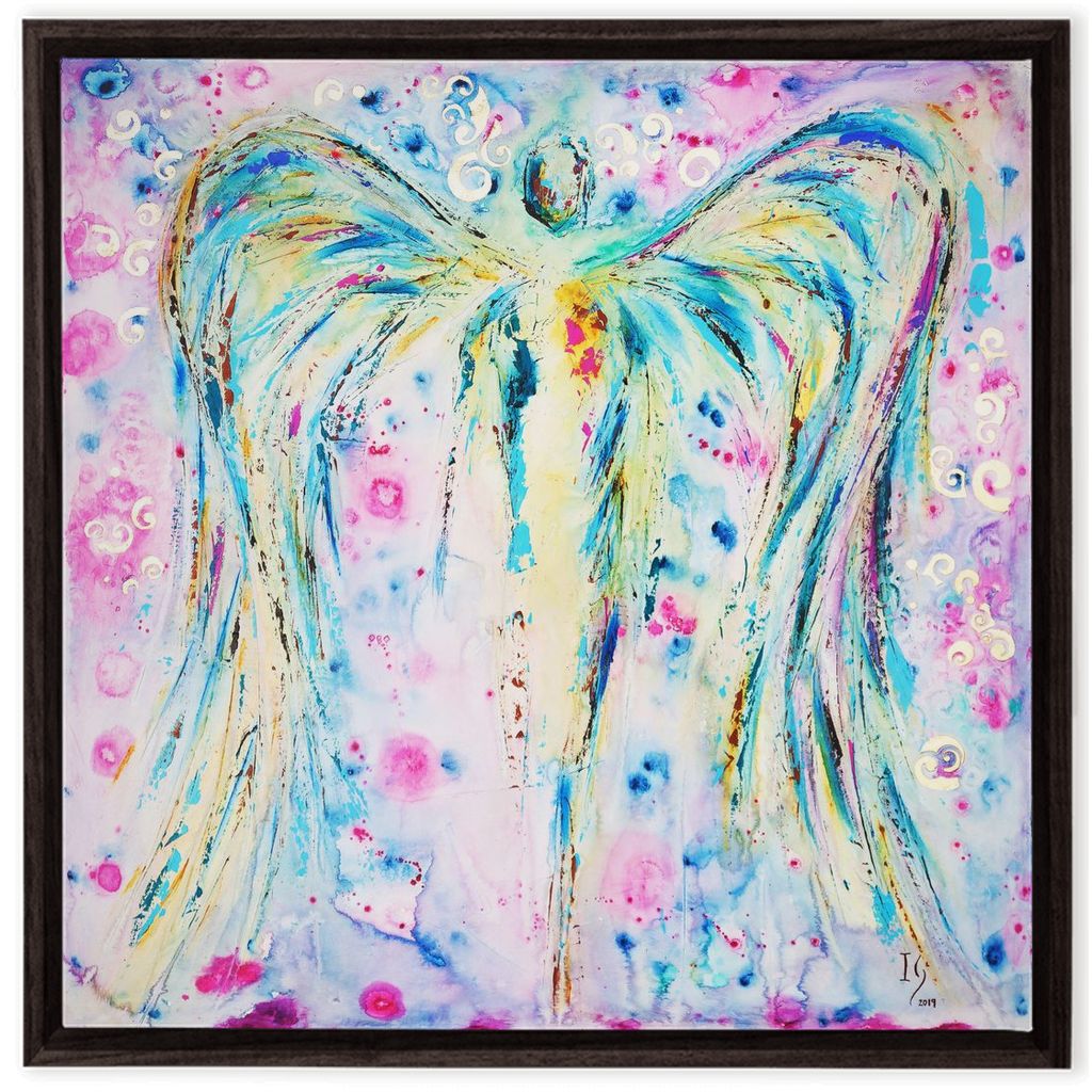 Oh My Soul artwork detail - angel painting canvas print wall art