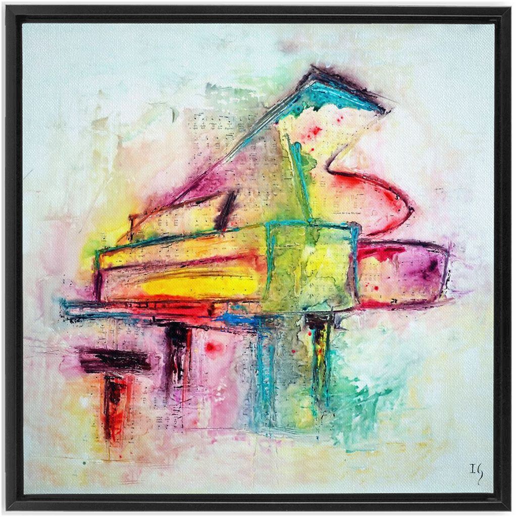 Jazz Piano artwork detail - music art canvas print wall art