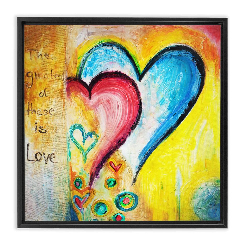 This Is Love artwork detail - heart painting canvas print wall art
