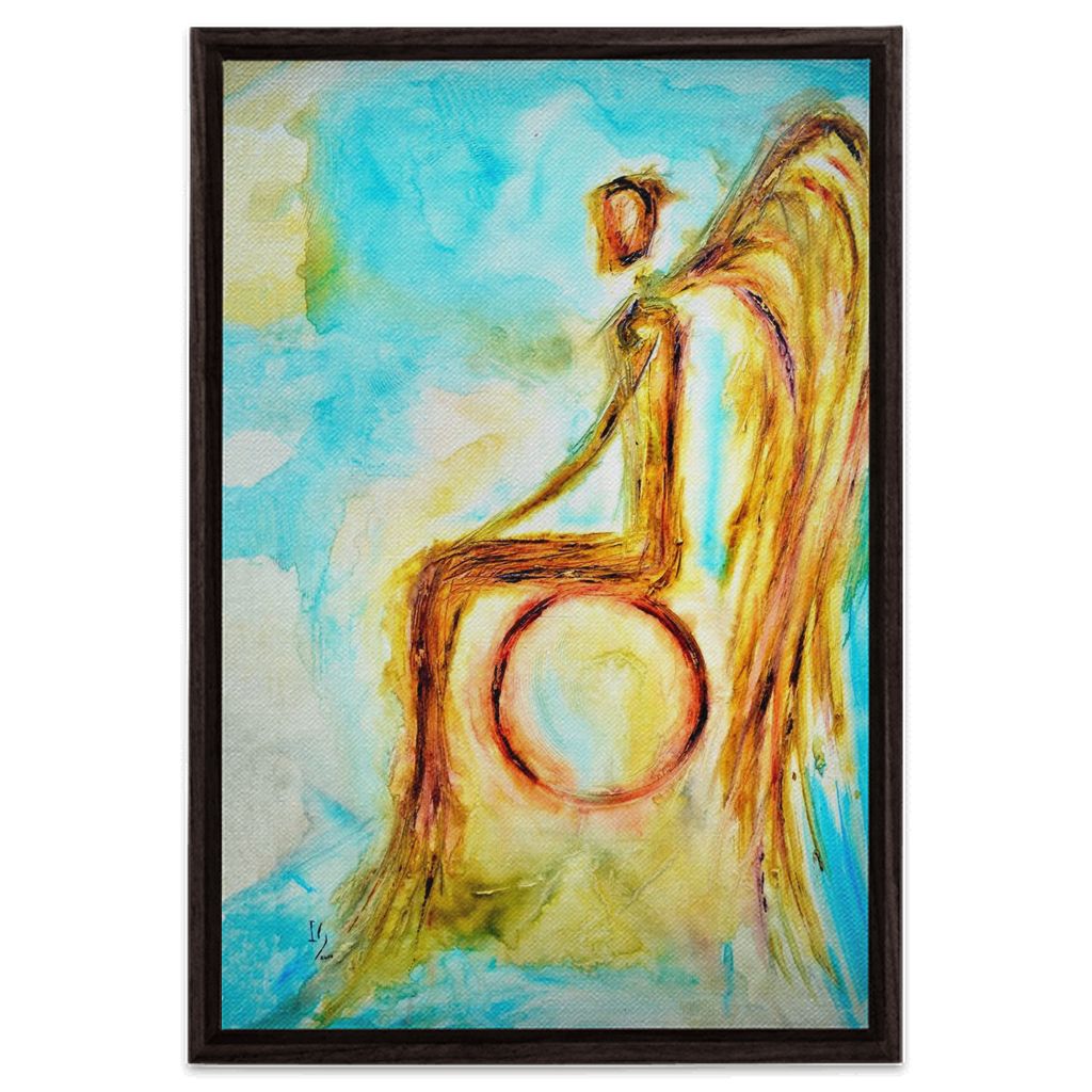 Peace artwork detail - angel painting canvas print wall art