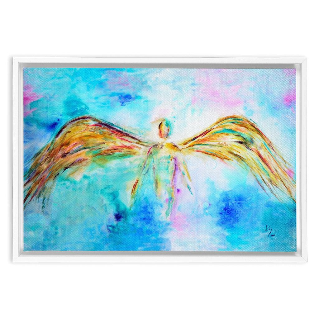 Blessed Beyond Measure artwork detail - angel painting canvas print wall art
