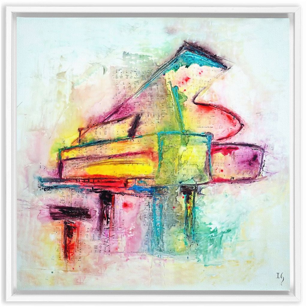 Jazz Piano artwork detail - music art canvas print wall art