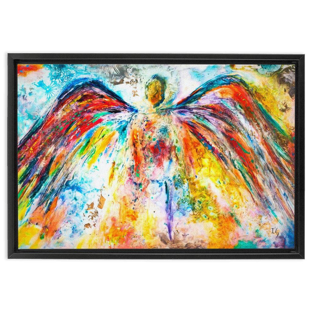 Angel artwork detail - angel painting canvas print wall art
