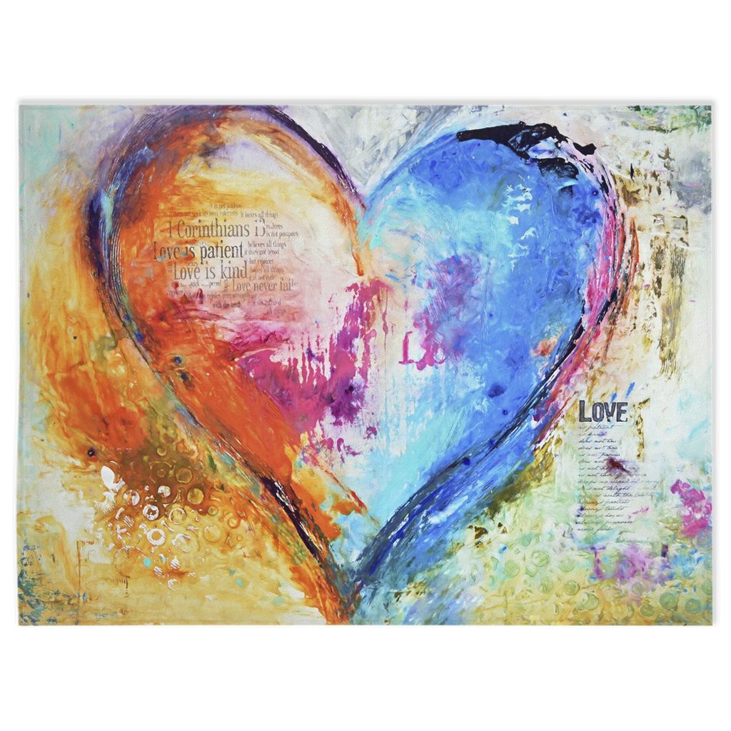 Love is patient Love is Kind Minky Blankets - christian inspirational minky blanket by Ivan Guaderrama