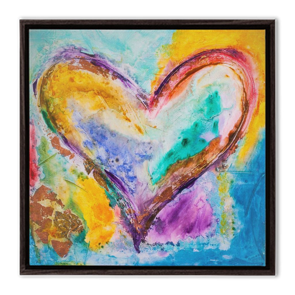 Heart Beat - heart painting canvas print by Ivan Guaderrama