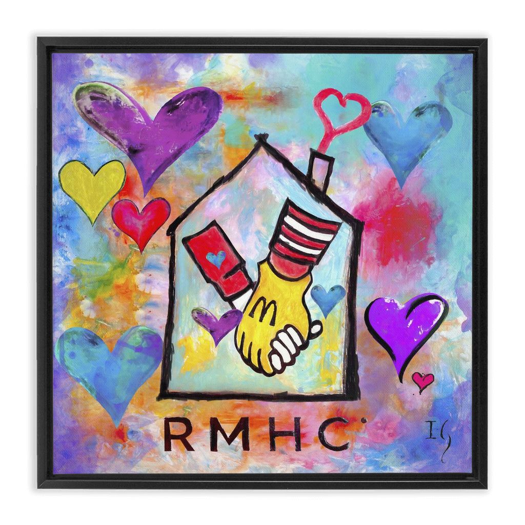 Ronald McDonald - House Charities artwork detail - interactive canvas print that comes alive with mobile app wall art