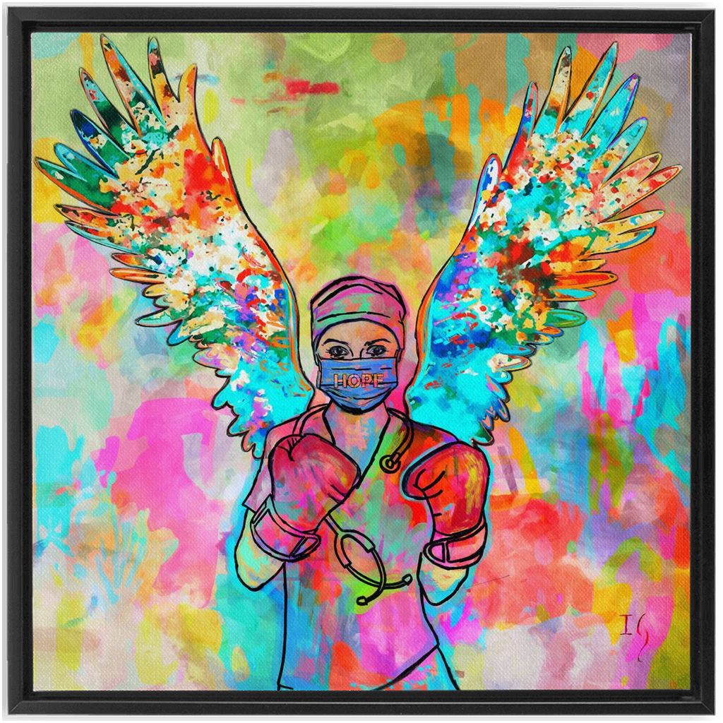 Today I Choose Hope artwork detail - interactive canvas print that comes alive with mobile app wall art