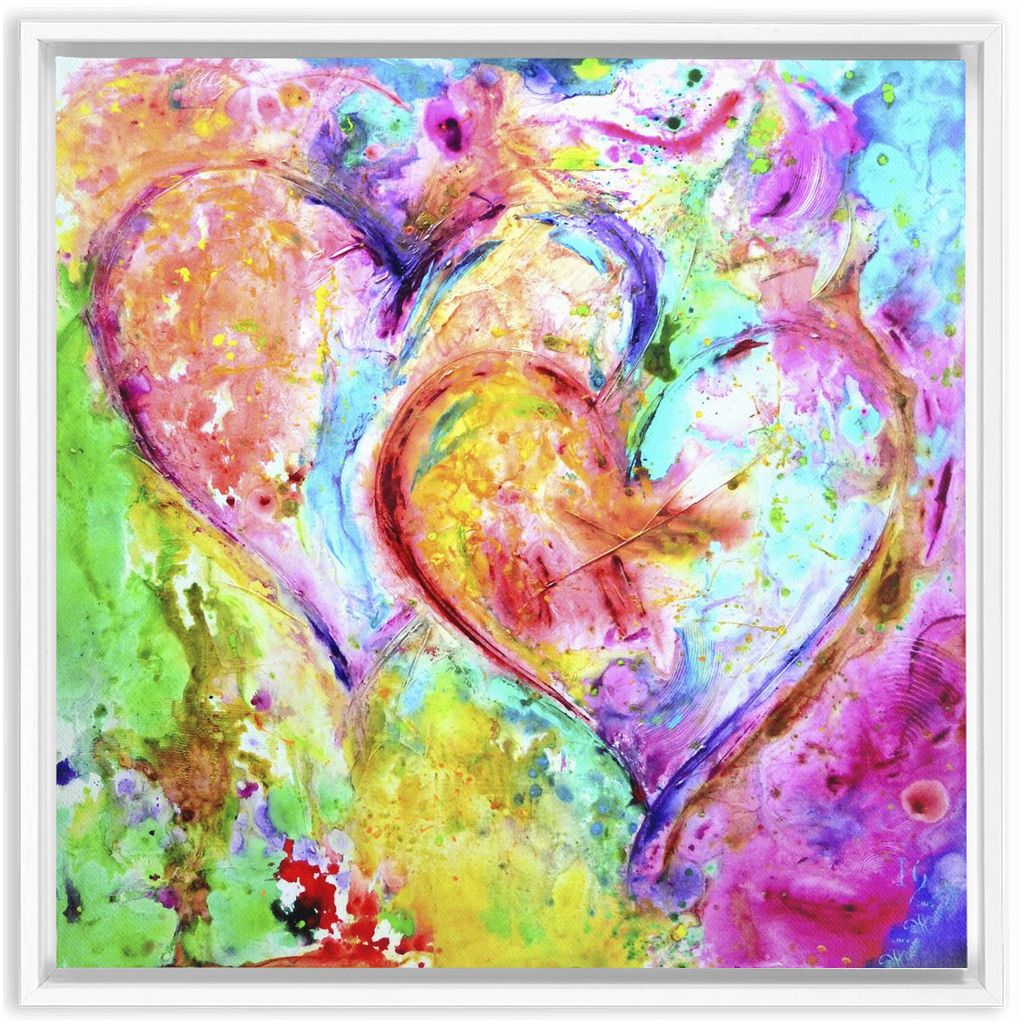 Eternal Friendship artwork detail - heart painting canvas print wall art