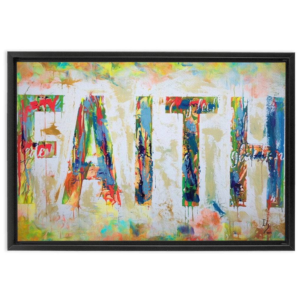 Faith artwork detail - bible verse wall art canvas print wall art