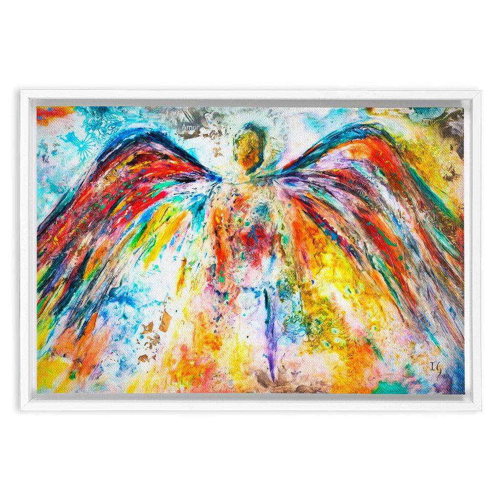 Angel artwork detail - angel painting canvas print wall art