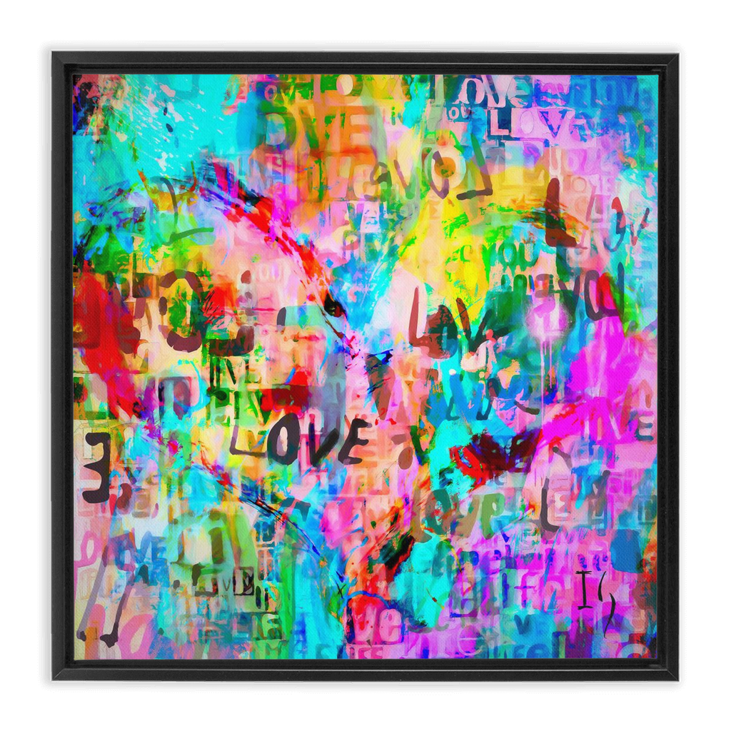 Endless Love artwork detail - heart painting canvas print wall art