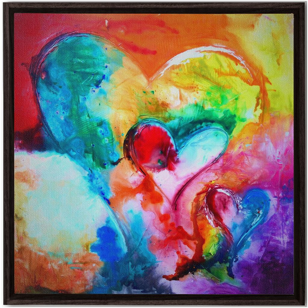 Better Together artwork detail - heart painting canvas print wall art