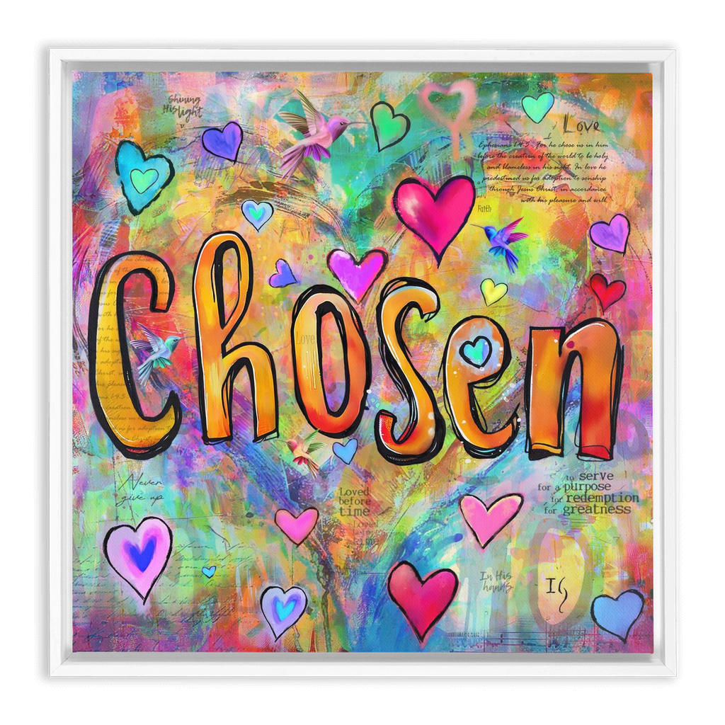 Chosen artwork detail - interactive canvas print that comes alive with mobile app wall art