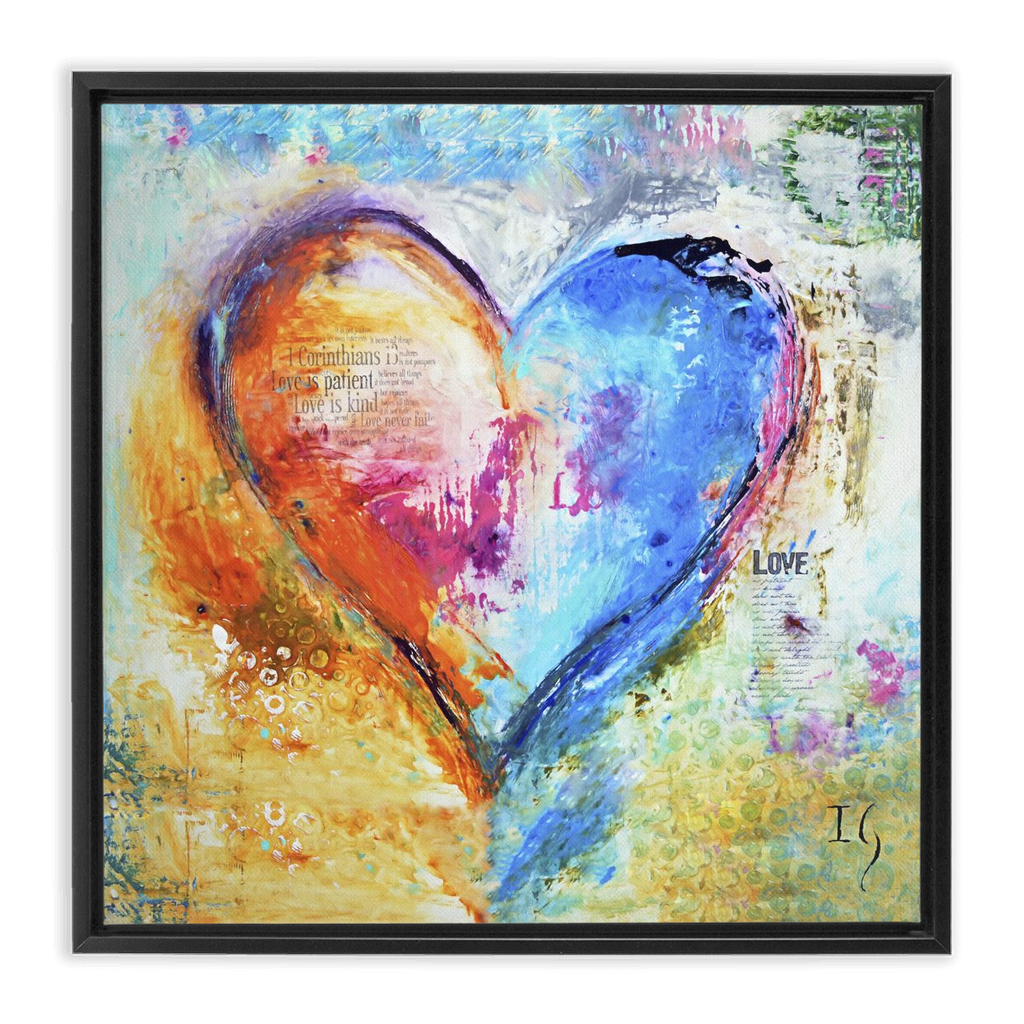 Love Is Patient artwork detail - interactive canvas print that comes alive with mobile app wall art
