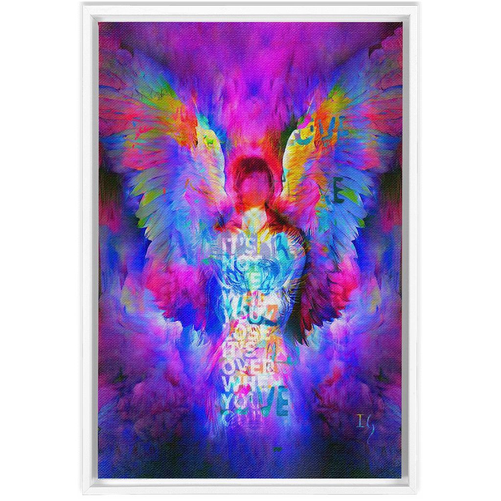 Decoding Soul artwork detail - angel painting canvas print wall art