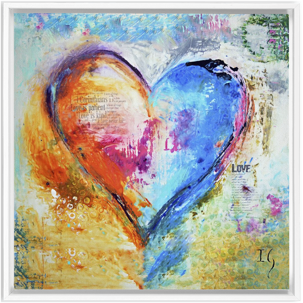 Love Is Patient artwork detail - interactive canvas print that comes alive with mobile app wall art