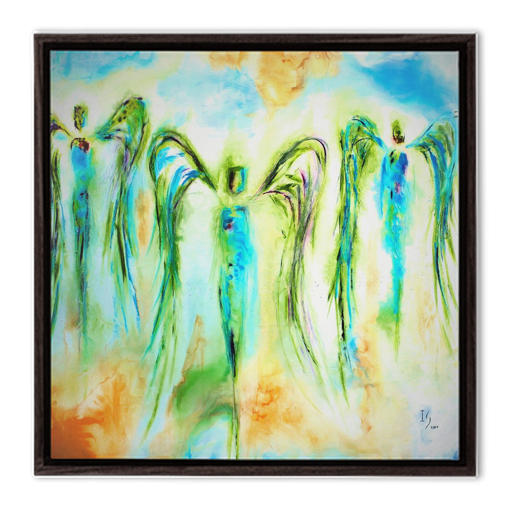 Celestial Choir - angel painting canvas print by Ivan Guaderrama