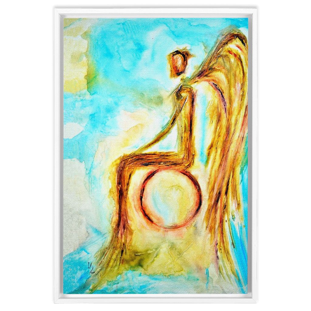 Peace artwork detail - angel painting canvas print wall art