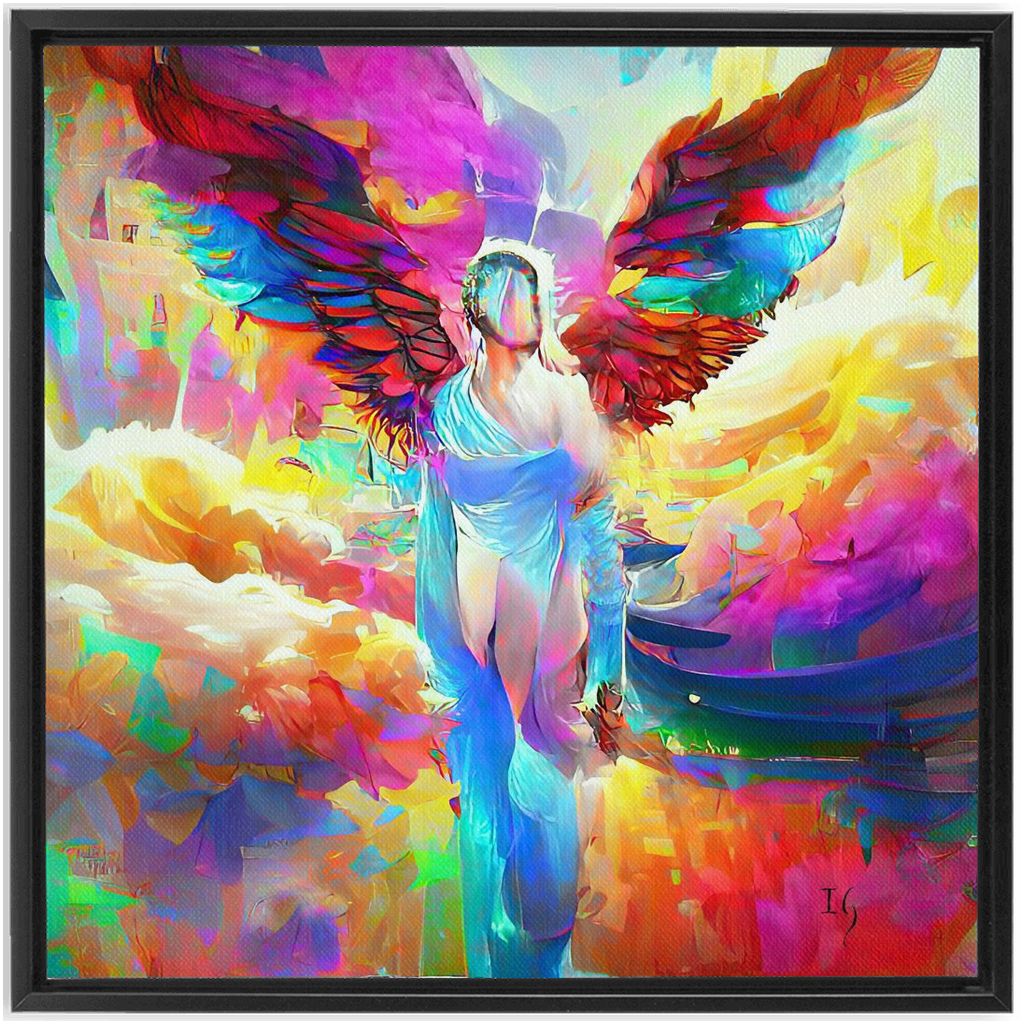Angel of Truth artwork detail - angel painting canvas print wall art