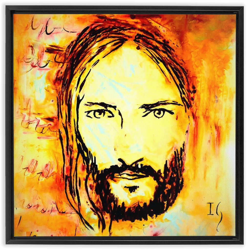 Jesus artwork detail - christian wall art canvas print wall art
